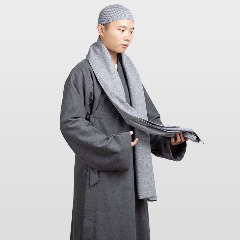 特卖僧服冬季仿羊毛出家僧人围巾男女款和尚居士围脖保暖加厚禅修