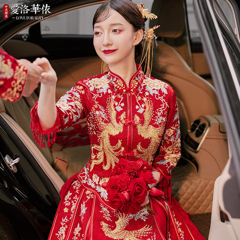 秀禾服2020新款秋冬中式婚纱礼服结婚敬酒服中国风秀和服修身秀禾