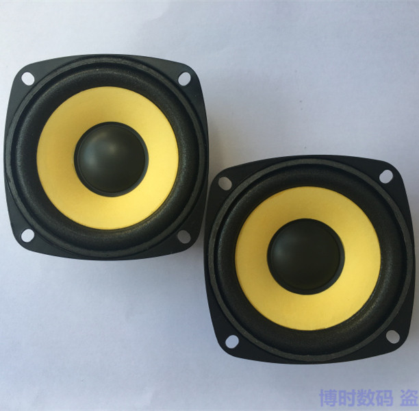 包郵3寸4歐10瓦高音喇叭 3寸喇叭 黃色 全頻 音響音箱 10W揚聲器
