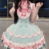 定金预约第二批 奶油翻糖原创lolita甜系古早感六片裁连衣裙