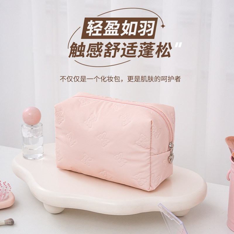 化妆包女便携随身外出简约护肤品收纳袋旅行防水洗漱包手拿化妆袋