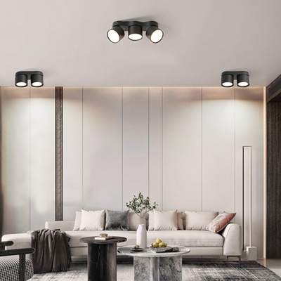 明装COB筒灯led双头三头天花灯射灯斗胆灯北欧简约免开孔客厅家用