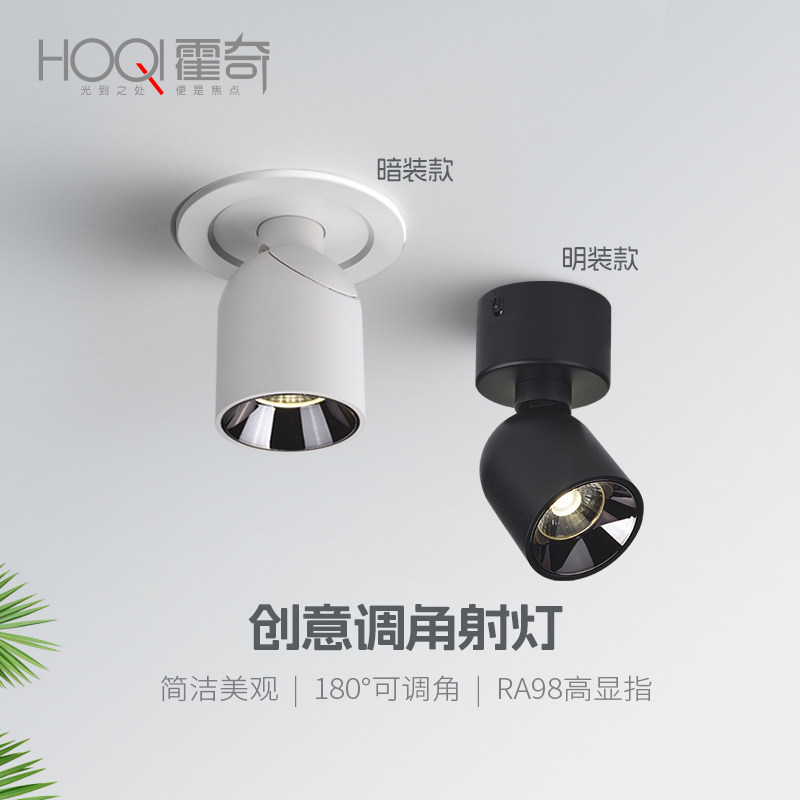 可调角度射灯客厅过道洗墙照画图片