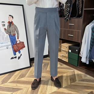 【奚哲】新款高腰廓尔喀双刀显腿长西裤