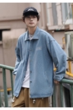 24款中长款字母刺绣工装男牛仔水洗夹克2016/P98，男装夹克，星座202