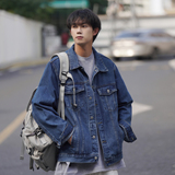 24款新款纯色净版水洗牛仔夹克上衣N606/P98，男装夹克，星座202