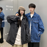 24新款水洗牛仔情侣夹克上衣N77/P85，男装夹克，星座202