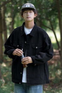24款  纯色水洗夹克男士休闲潮流外套上衣 2021/P95图片