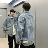 24款工装情侣牛仔夹克大口袋休闲潮流外套上衣N998/P85，男装夹克，星座202
