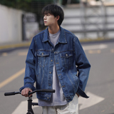 24款新款纯色净版水洗牛仔夹克上衣N606/P98，男装夹克，星座202