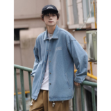 24款中长款字母刺绣工装男牛仔水洗夹克2016/P98，男装夹克，星座202