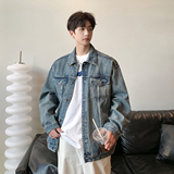 美式复古水洗做旧牛仔外套男潮牌设计感休闲夹克外套N2233/P118，男装工装外套，星座202