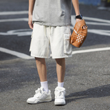 七色夏季新款水洗工装大口袋微弹潮流休闲短裤K2201/P55，男装牛仔裤，星座202