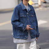 24款新款纯色净版水洗牛仔夹克上衣N606/P98，男装夹克，星座202
