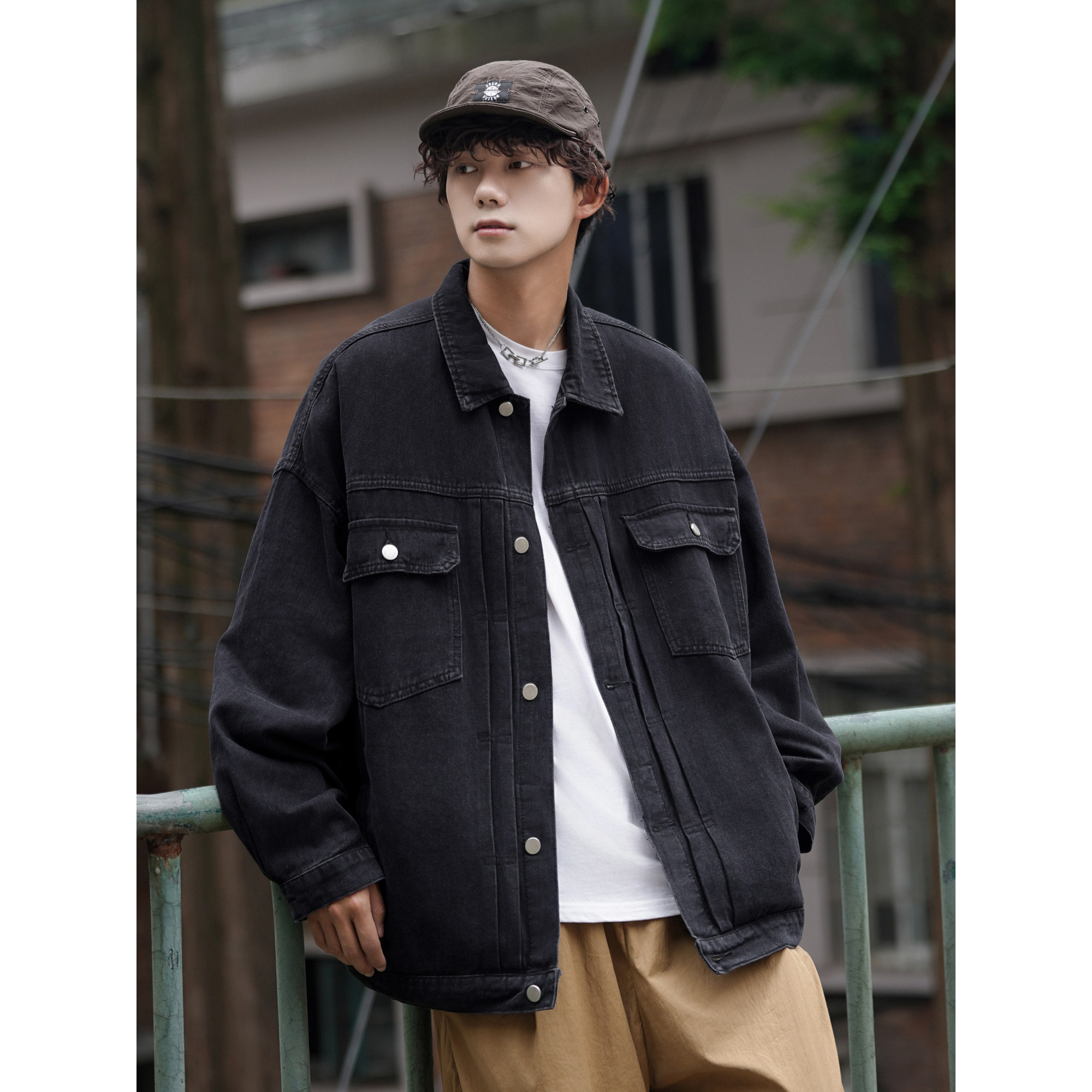 24新款男士夹克水洗休闲多口袋牛仔外套N997/P95，男装工装外套，星座202