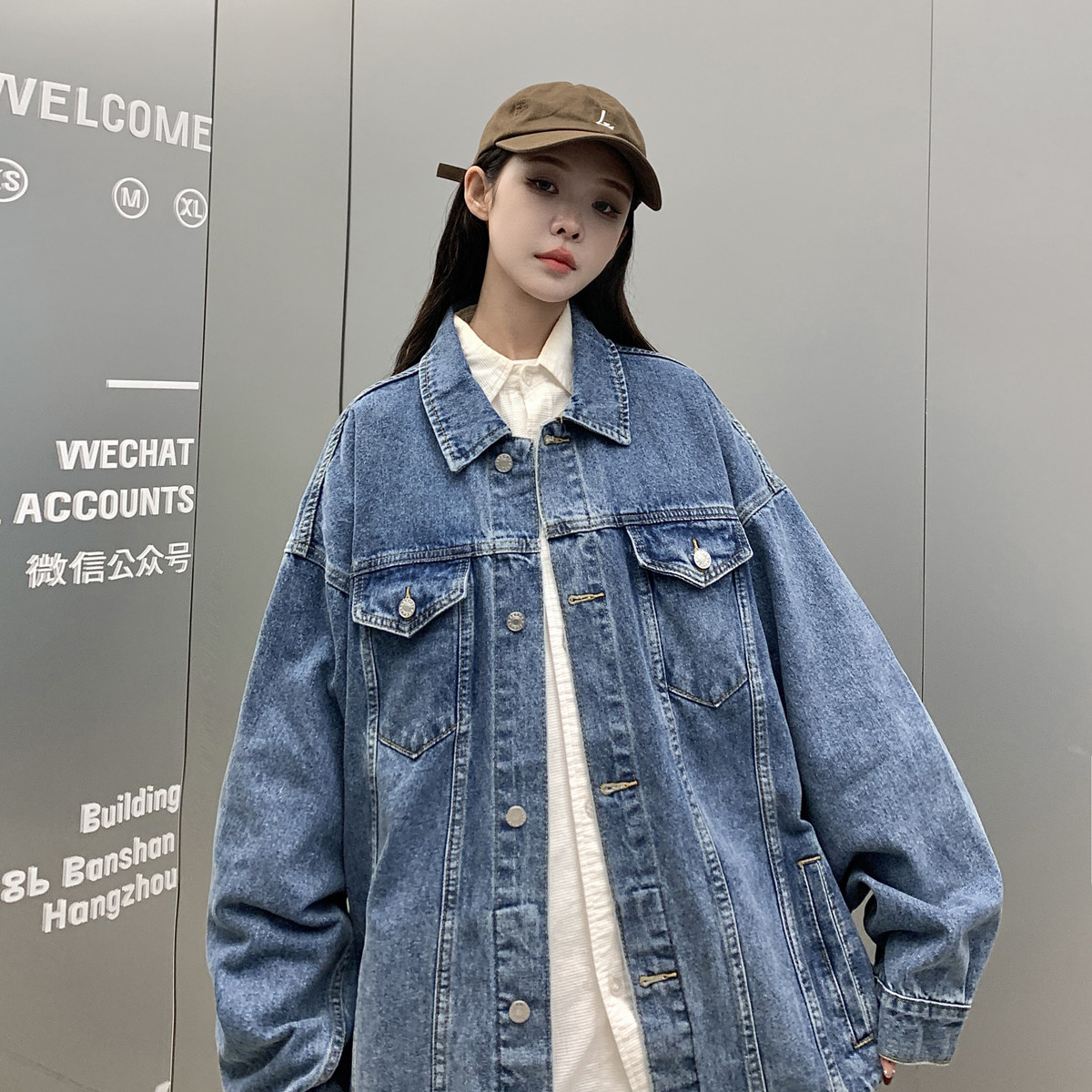 24款 牛仔夹克宽松韩版工装潮流水洗情侣外套 N991/P98 148图片
