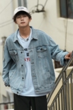 男士净版水洗翻领多口袋潮流牛仔夹克情侣款外套N601/P105，男装夹克，星座202