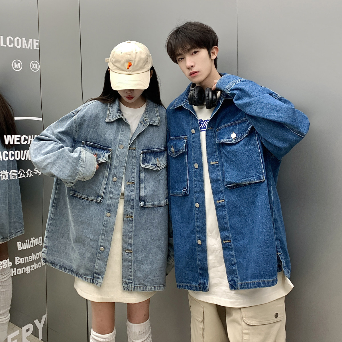 24款新款水洗牛仔情侣潮流衬衫夹克N22/P98,男装夹克,星座202