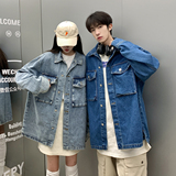 24款新款水洗牛仔情侣潮流衬衫夹克N22/P98，男装夹克，星座202