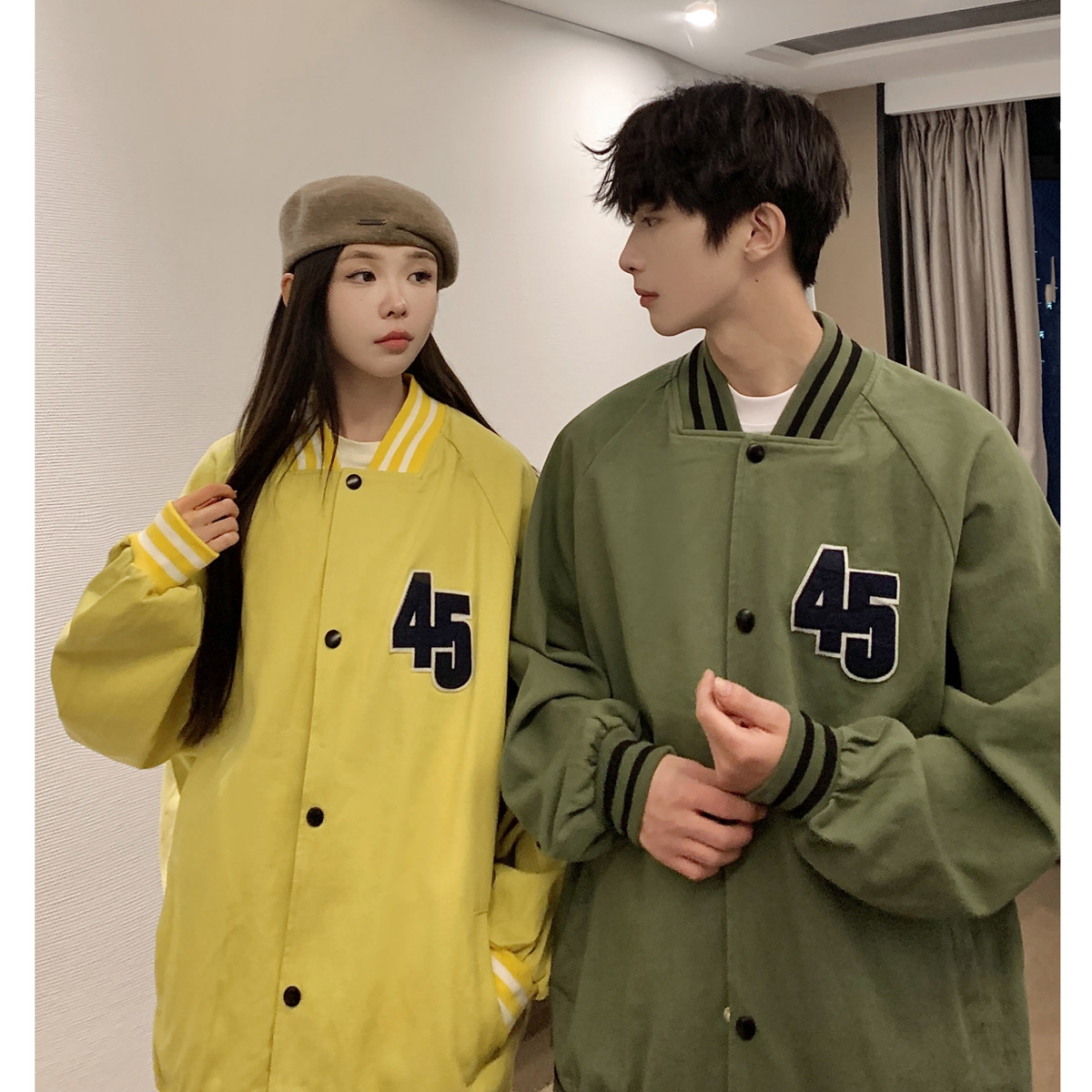 24新款棒球领简约情侣款夹克上衣外套JK328/P90，男装夹克，星座202
