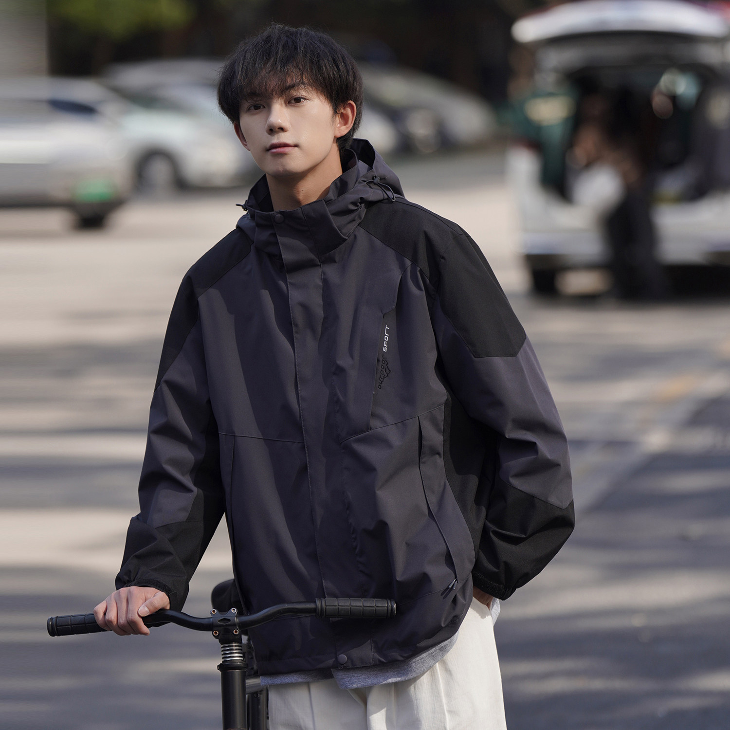 备货充足2026年新款抖音品质潮流撞色冲锋衣外套JK19/P70,男装夹克,星座202