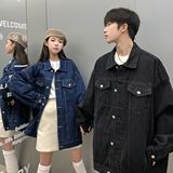 24款牛仔夹克宽松韩版工装潮流水洗情侣外套N991/P98148，男装夹克，星座202