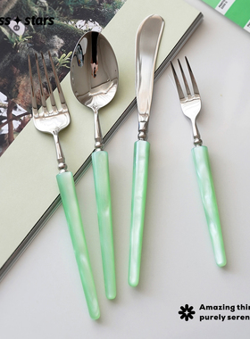 Endless Stars意大利同款琉光西餐餐具刀叉勺三件套不锈钢牛排刀