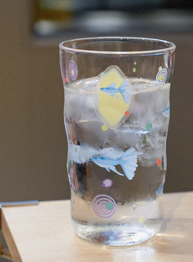 Endless stars艺术家款自由之鱼玻璃杯水杯咖啡杯耐热ins女生礼物