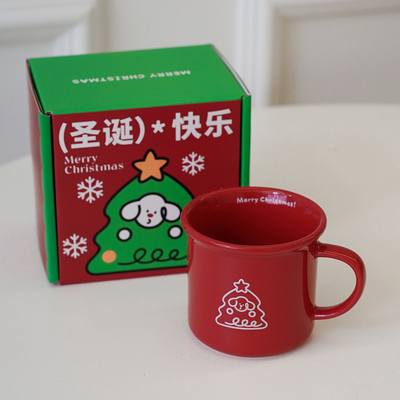 圣诞限定马克杯礼盒圣诞树咖啡杯