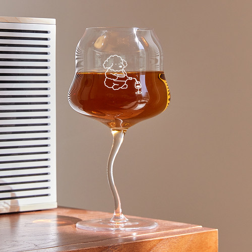 小狗酒杯高颜值轻奢水晶杯送礼
