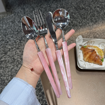 设计感琉光刀叉勺三件套西餐餐具