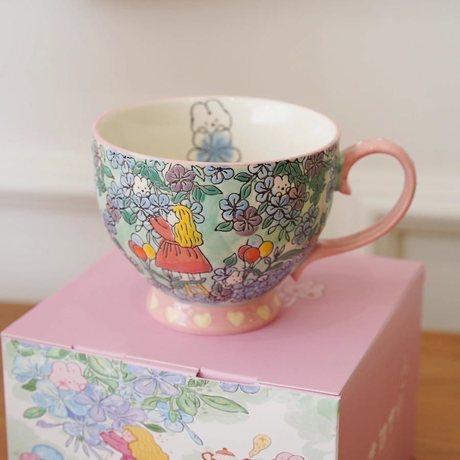 仙女下午茶蘑菇兔马克杯早餐杯