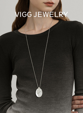 VIGG海月项链女时尚气质百搭吊坠