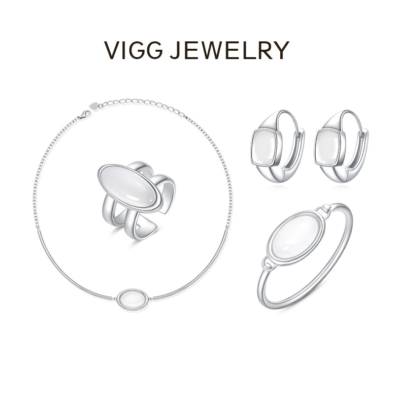 【昼夜朗姆酒系列套装】VIGG项链耳钉开口戒指手镯女设计感饰品