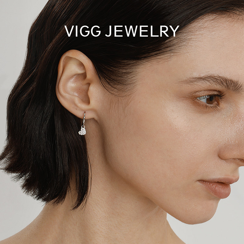 VIGG心形耳扣女纯银925小众设计感2026年新款潮高级时尚百搭耳饰,饰品/流行首饰/时尚饰品新,耳钉,淘宝优惠券,粉丝福利购,淘宝优惠卷