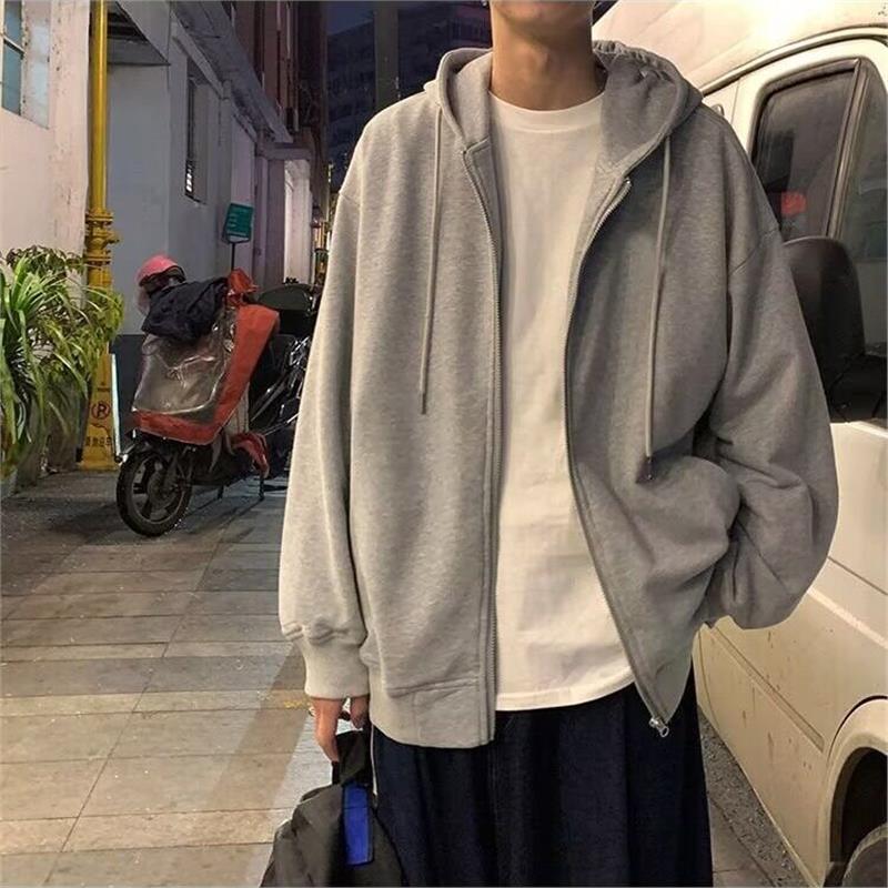 清仓捡漏外贸高端2026新款开衫连帽卫衣男潮ins宽松上衣大码外套