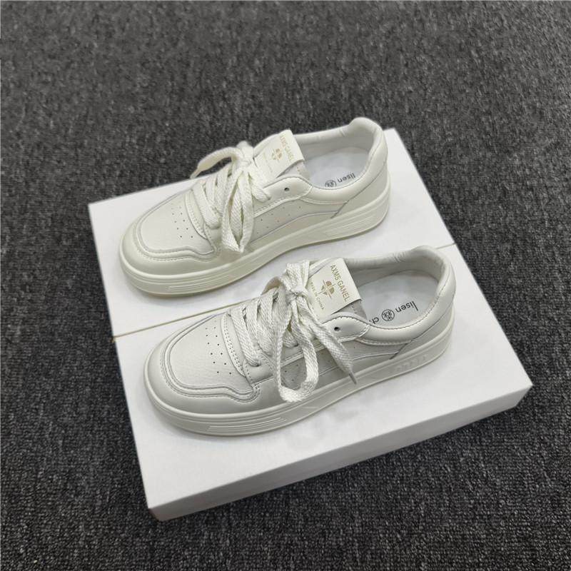 厚底板鞋ins小白鞋平底休闲鞋