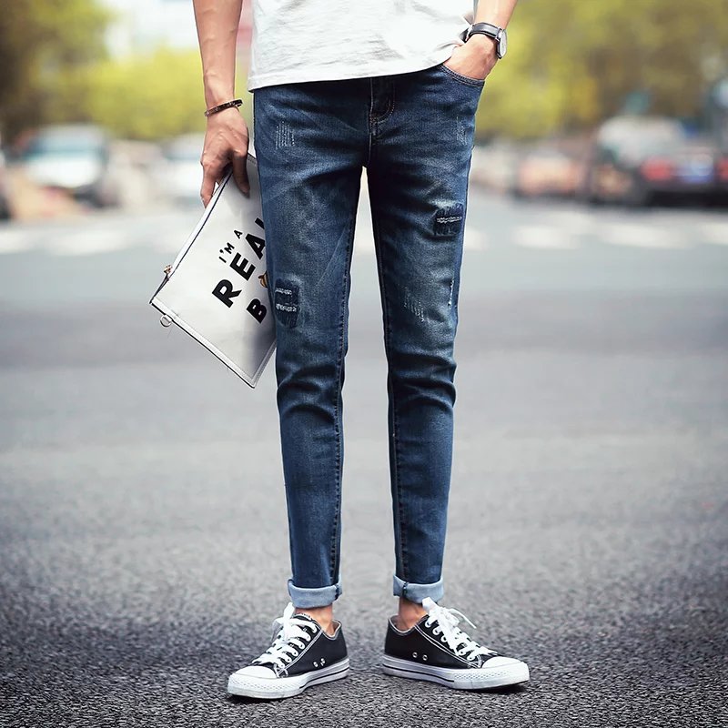 Jeans pour adolescent pieds Slim pour Quatre saisons - Ref 1465287 Image 1