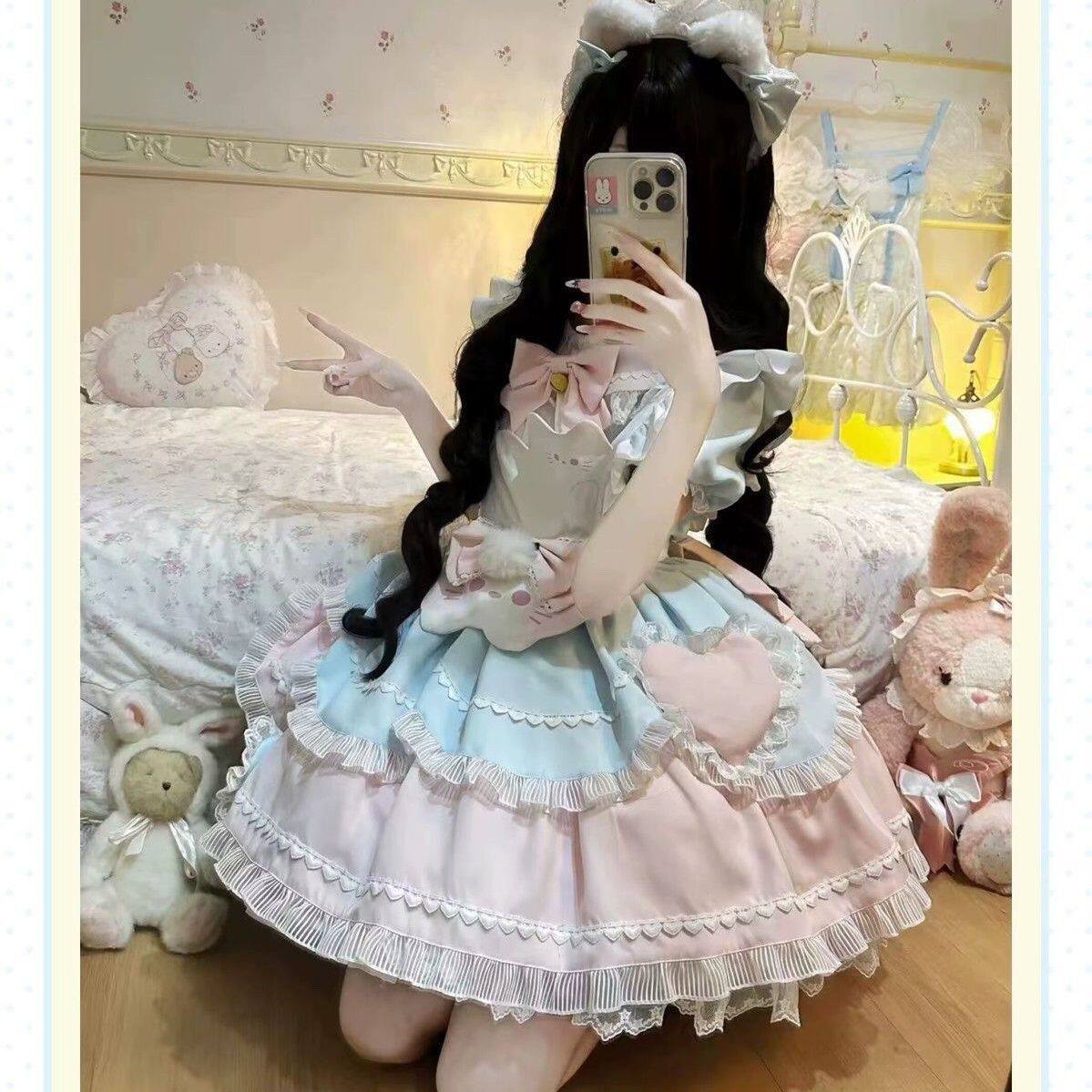 甜茶少女洛丽塔甜茶喵可爱小猫洛丽塔op甜美清新日常lolita