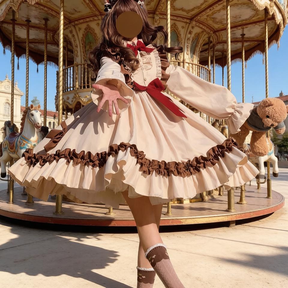 原创doll感洛丽塔复古Lolita洋装lo长袖连衣裙秋冬