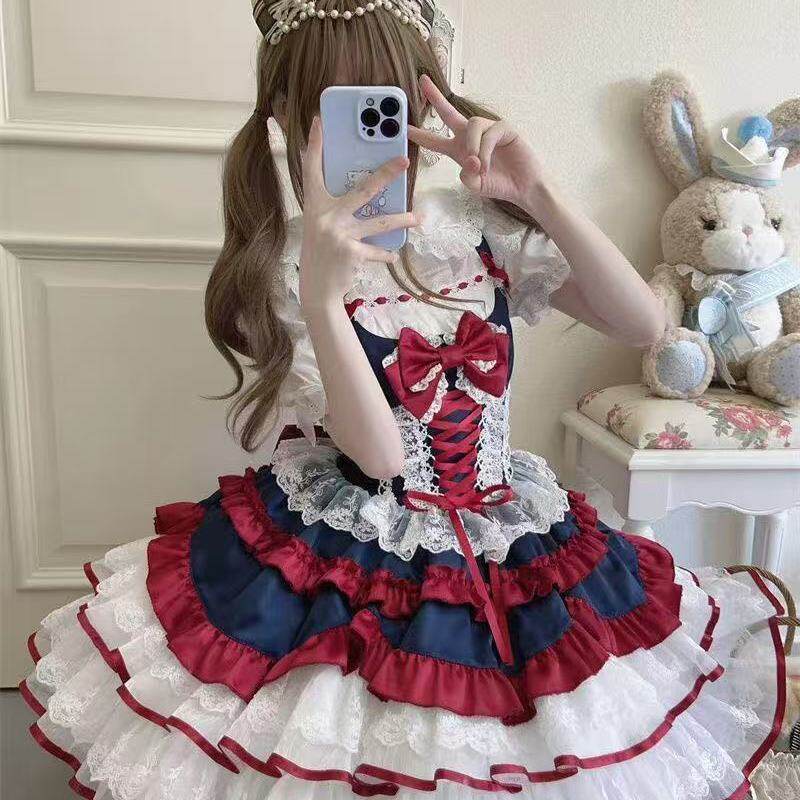 现货lolita内搭夏季新款洛丽塔娃娃软妹短袖甜美可爱上衣衬衫百搭