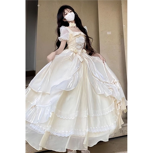 正品【呜呼】lolita连衣裙洛丽塔过膝长款花嫁裙高级感礼服裙现货