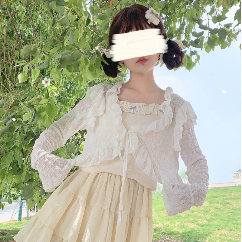 日系甜美洛丽塔lolita薄款外套女夏季搭配吊带裙外搭防晒开衫上衣