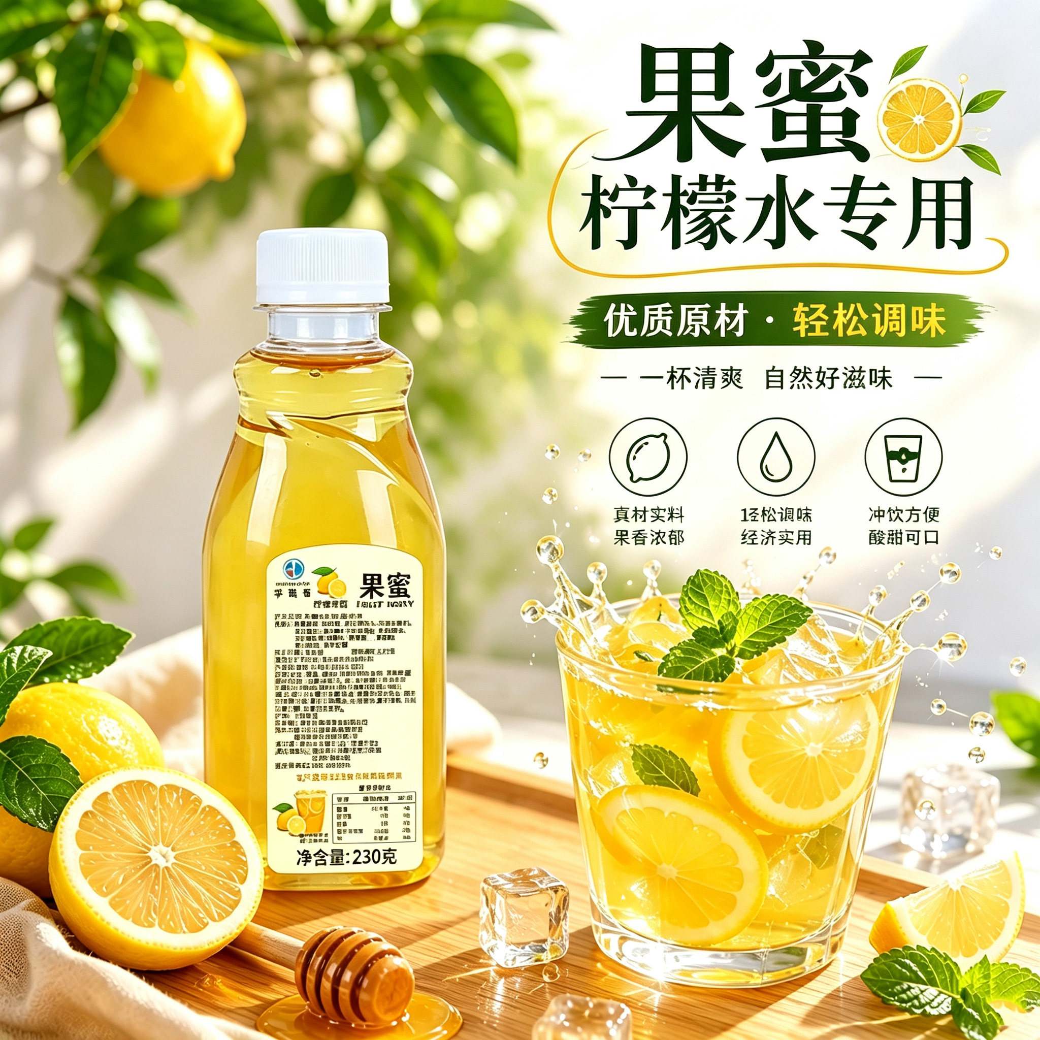 果蜜冰城奶茶店专用浓缩柠檬水图片