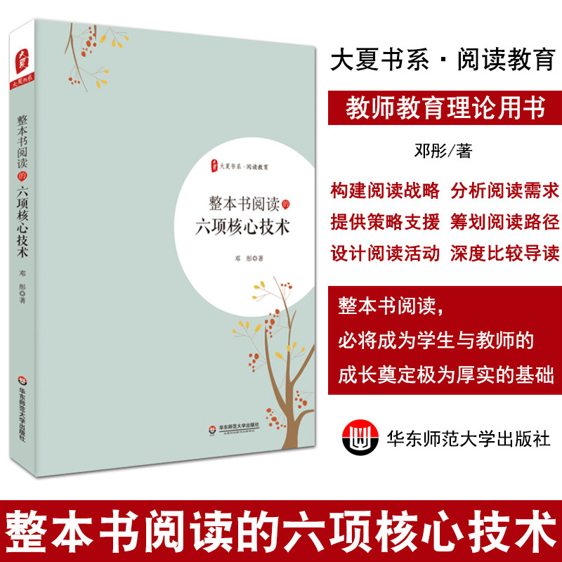 整本书阅读的六项核心技术大夏书系教育构建阅读战略设计阅读活动教师教学用书教育理论书籍邓彤华东师范大学出版社