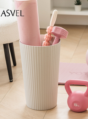 瑜伽垫收纳筐日本asvel家用健身器材收纳篮运动工具整理筒置物架