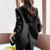 工作服 秋冬加厚气质女神范高级感小西服外套职业装 七谷娘西装 套装