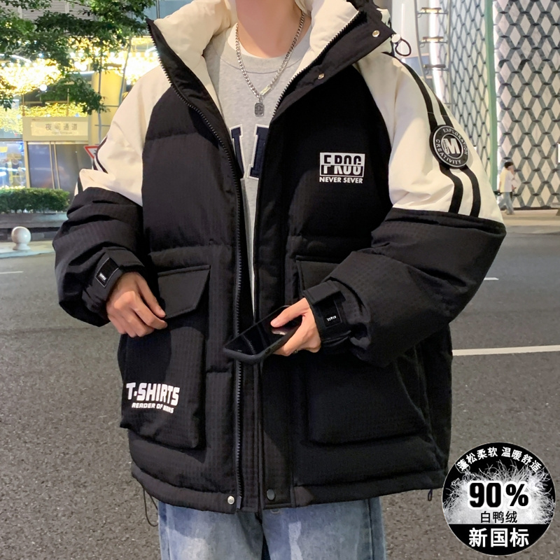 冬季12岁男孩羽绒服连帽