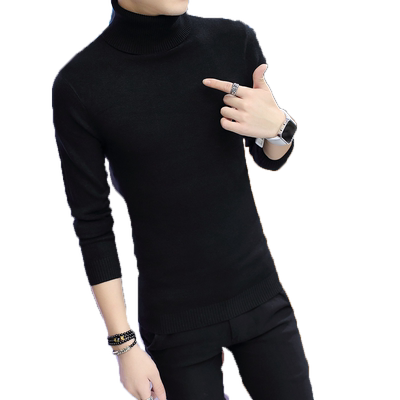 高领毛衣冬季加厚新款黑色男士