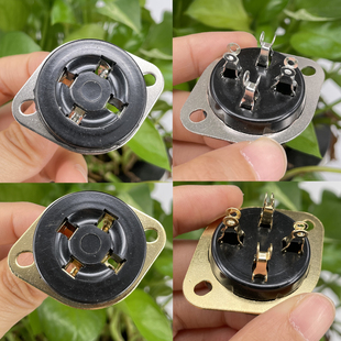 4脚电木管座 GZS4-F 四脚胶木管座 2A3 300B 5Z3电子管管座四脚